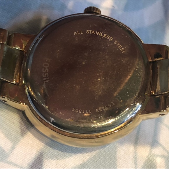 Fossil watch gold with all links - Picture 3 of 7